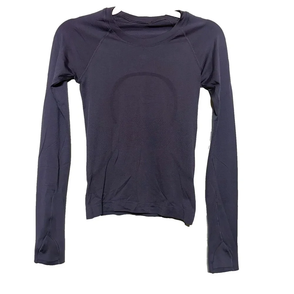 lululemon Swiftly Tech Long Sleeve Shirt 2.0 Womens 2 Purple Thumbholes XXS
